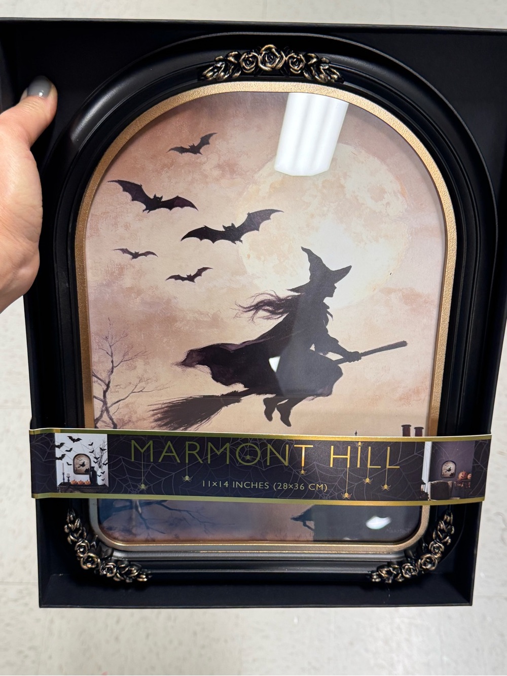 Marmont Hill Witch Silhouette Wall Art - Black & Gold Frame